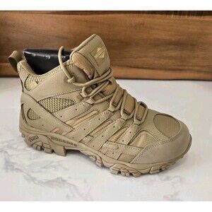 Merrell Men's Moab 2 Mid Tactical Waterproof Coyote Boot Size 9 New
